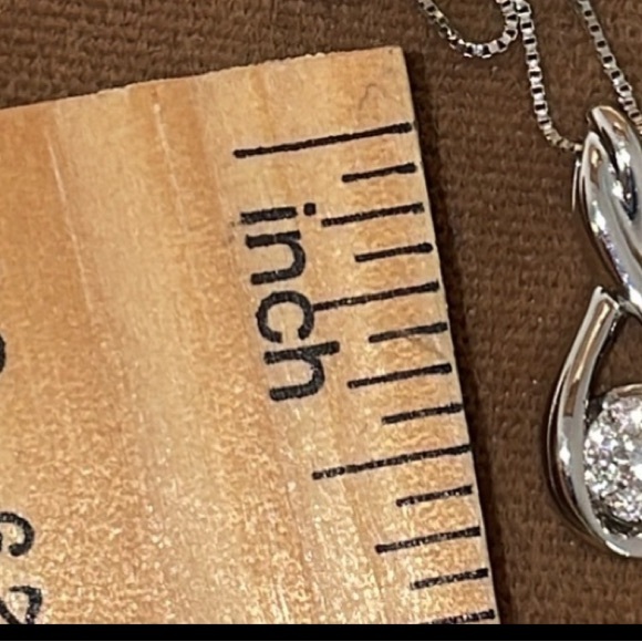 Solid Stamped 14K White Gold Natural Diamond Cluster Pendant Box Chain Necklace - Picture 4 of 14